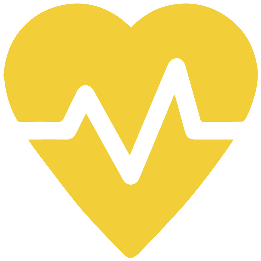 heart shape with heartbeat line within icon
