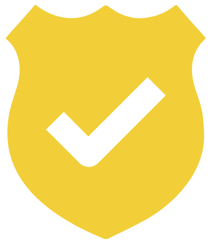 badge with checkmark icon